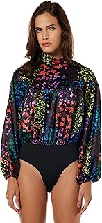 Little mistress chemisier noir multi-taches 10 points s pour femme, noir multi spot