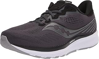 Chaussure de course saucony ride 14 pour hommes, gris foncé/noir, 46 eu narrow