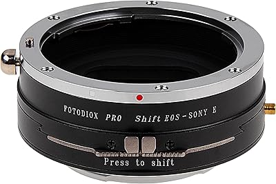 Adaptateur de monture d'objectif photodiox pro shift compatible avec les objectifs canon eos