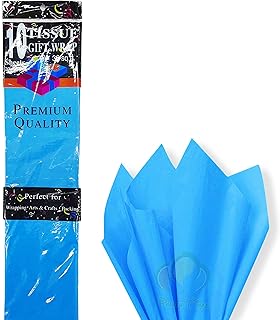 Party time - 10 pièces de papier d'emballage cadeau fleur rouge pour emballer des cadeaux en papier, emballage, fournitures de la saint-valentin (bleu). Votre shopping simplifié de A à Z avec Diaytar