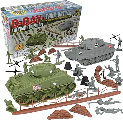 Jouet de combat de chars bmc ww2 d-day - 36 pièces en plastique