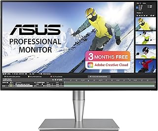 Asus professional business monitor pa27ac wled/ips 27 pouces, 2560 x 1440 pixels, gris