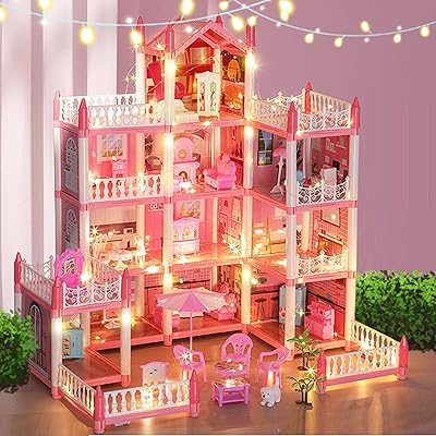 Jouets de construction de maison de poupée, maison de poupée d'intérieur pour filles