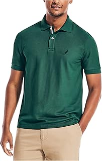 Polo nautica à manches courtes et coupe classique de couleur unie pour homme