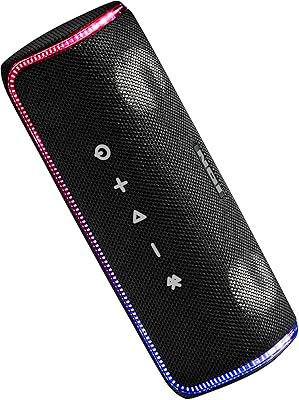Haut-parleur bluetooth étanche ionic sound ipx7 avec microphone, batterie rechargeable, 15 sons