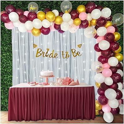 Kit de décorations de fête nuptiale pour filles en or rose avec bannière