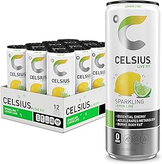 Boisson énergisante essentielle celsius citron pétillant, 12 fl oz (paquet de 12)