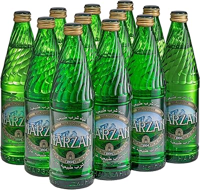 Eau minérale gazeuse naturelle de narzan, 0,5 litre, paquet de 12