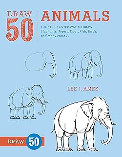 Dessinez 50 animaux : la méthode étape par étape pour dessiner des éléphants