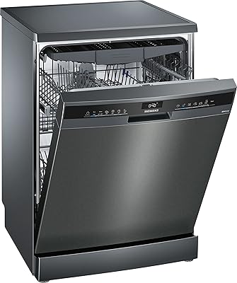 Lave-vaisselle pose libre siemens iq300, 60 cm, inox noir sn23hc00mm, avec au moins