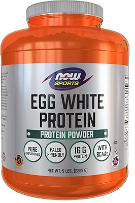 Now sport nutrition, protéine de blanc d'œuf, 16 g avec bcaa, poudre