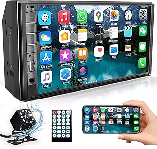 Autoradio double din avec bluetooth 5.1, autoradio à écran tactile 7 pouces, lecteur