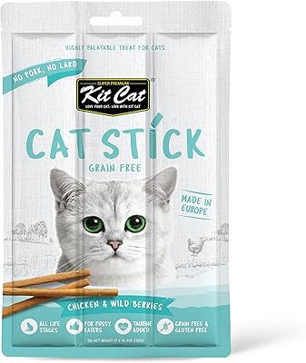 Bâton pour chat sans céréales kit kat, saveur poulet et canneberge, 15 g