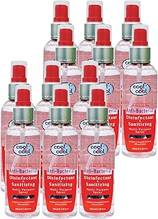 Désinfectant antibactérien kool & cool + spray désinfectant multi-usages, 12 x 100 ml
