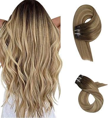 Extensions de cheveux brésiliens 100 % naturels mofri extensions de cheveux à clips