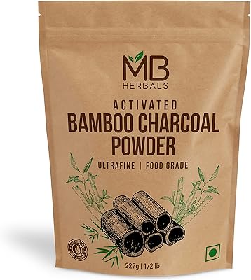 Poudre de charbon de bambou activé mb herbals 227 g | 8 oz