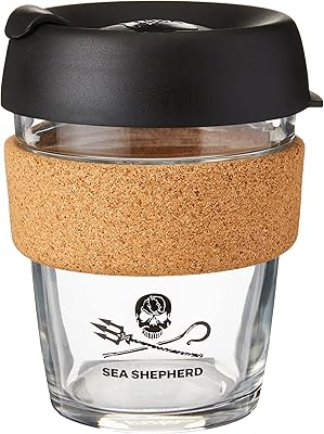 Tasse à café keepcup brew cork sea shepherd 340 ml - noir