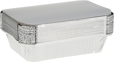 Récipients rectangulaires jetables en aluminium de 1850 ml avec couvercles en aluminium robustes