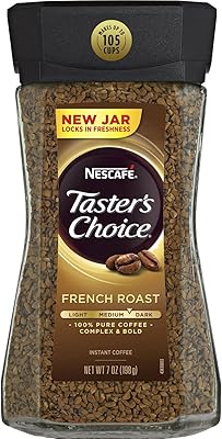 Café instantané nescafé, torréfaction française, 200 ml (paquet de 2)