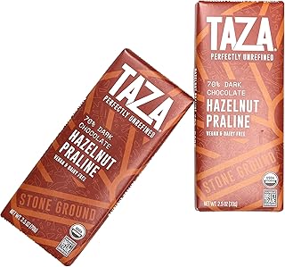 Taza | barre de chocolat praliné noisette 70% pierre moulue