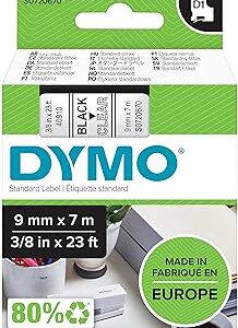 Étiquettes dymo d1 authentiques | impression noire sur ruban transparent | 9 mm x 7 m | étiquettes autocollantes pour les étiqueteuses label manager | fabriquées en europe. Redéfinissez vos attentes shopping avec Diaytar