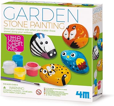 Ensemble de dessin et de coloriage little craft 4m garden stones, multicolore, 404766