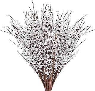 10 pièces de plantes artificielles, fleurs de jasmin d'hiver de 29,5 pouces, plantes