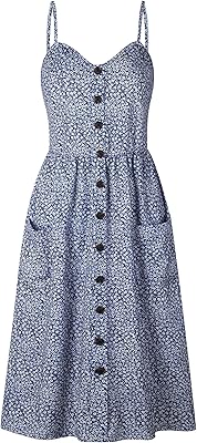 Robes d'été décontractées pour femmes avec fleurs battantes, robes de plage mi-longues