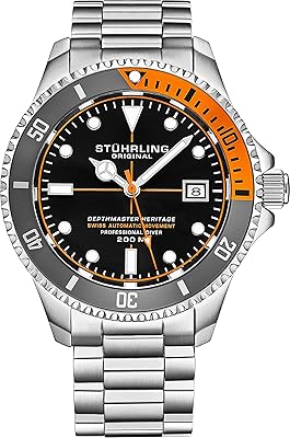 Montre de plongée suisse automatique professionnelle en acier inoxydable deepthmaster pour hommes
