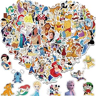Ensemble d'autocollants disney pour enfants, 100 pièces d'autocollants princesse mignons pour enfants, adolescents