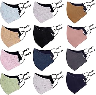 Masque facial en tissu khadi en coton ultra respirant unisexe buildus réutilisable
