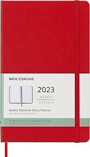 Agenda hebdomadaire classique 12 mois moleskine 2023 couverture rigide taille l