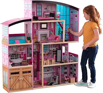 Kidkraft 65949 maison de poupée en bois scintillant avec 4 niveaux de jeu