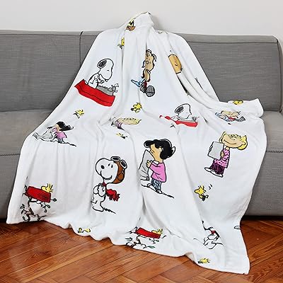 Couverture à carreaux kanguru snoopy peanut super douce confortable moelleuse et chaude