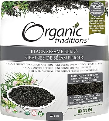 Graines de sésame noir organic traditions, 227 grammes