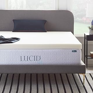 Sur-matelas en mousse à mémoire de forme respirante lucid de 3 pouces, garantie