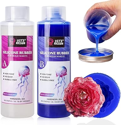 Kit de fabrication de moules en silicone let's resin 30a bleu 2