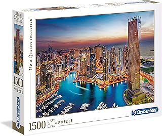 Clementoni puzzle hqc dubai marina 1500 pièces, multicolore