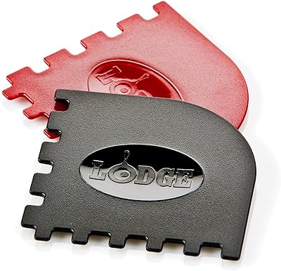 Grattoir à poêle durable lodge scrapbergbuck, rouge et noir, paquet de 2