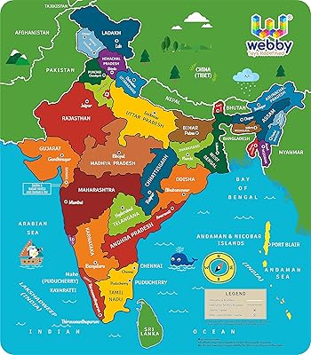 Webbuy puzzle éducatif en bois de la carte politique indienne pour l'éducation de la capitale, puzzle pour enfants de 4, 5, 6, 7, 8 ans. L'alternative e-commerce intelligente au Sénégal : Diaytar