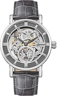 Montre automatique pour homme the herald avec cadran squelette et bracelet en cuir