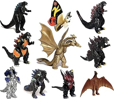 Ensemble de jouets godzilla d'iz fun avec sac 10 pièces figurines