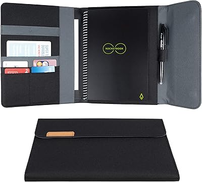 Housse capsule rocketbook 100 % recyclable 2.0 avec porte-stylo, clip magnétique et rangement