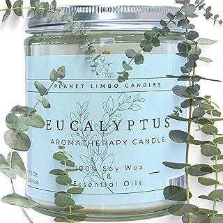 Bougie d'aromathérapie à la cire de soja parfumée 'eucalyptus' | spa à domicile | huiles essentielles naturelles | 100 % cire de soja | cadeau de bougie anti-stress | bienfaits respiratoires. Diaytar : Des prix qui défient toute concurrence