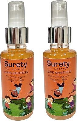 Désinfectant pour les mains caution de sécurité orange