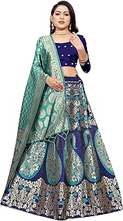 Blouse lehenga choli en jacquard de soie banarasi semi-cousue niza fashion non cousue