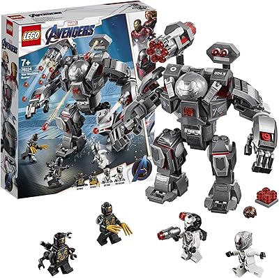 Lego buster 76124 figurine marvel avengers war machine, figurine ant-man, ensemble de jeu