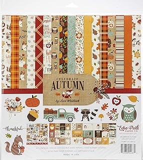 Ensemble de papier de la collection echo park celebrate utam, orange, jaune, bleu