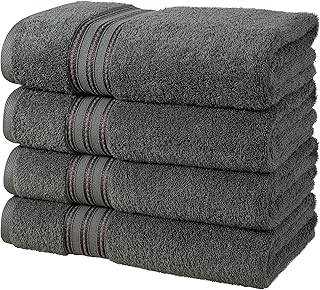 Serviettes de bain de luxe en coton arena (gris) lot de 4 600