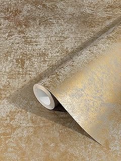 Papier peint métallique doré uni de luxe classique et moderne pour la chambre